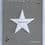 Iron-on patch white star