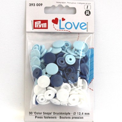 Boutons pression Prym Love bleu