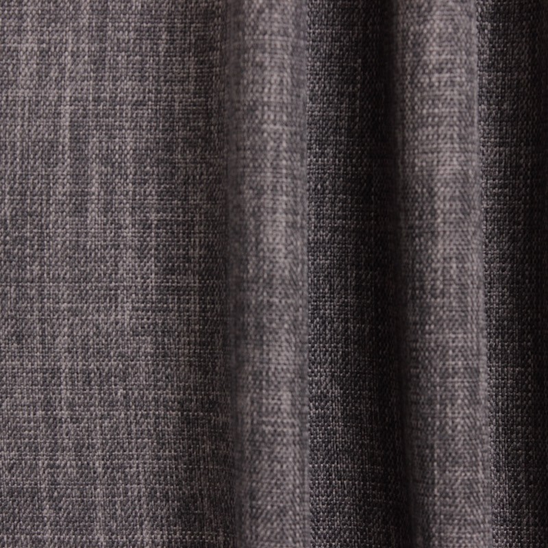 Tissu opacifiant grande largeur effet lin marron taupe