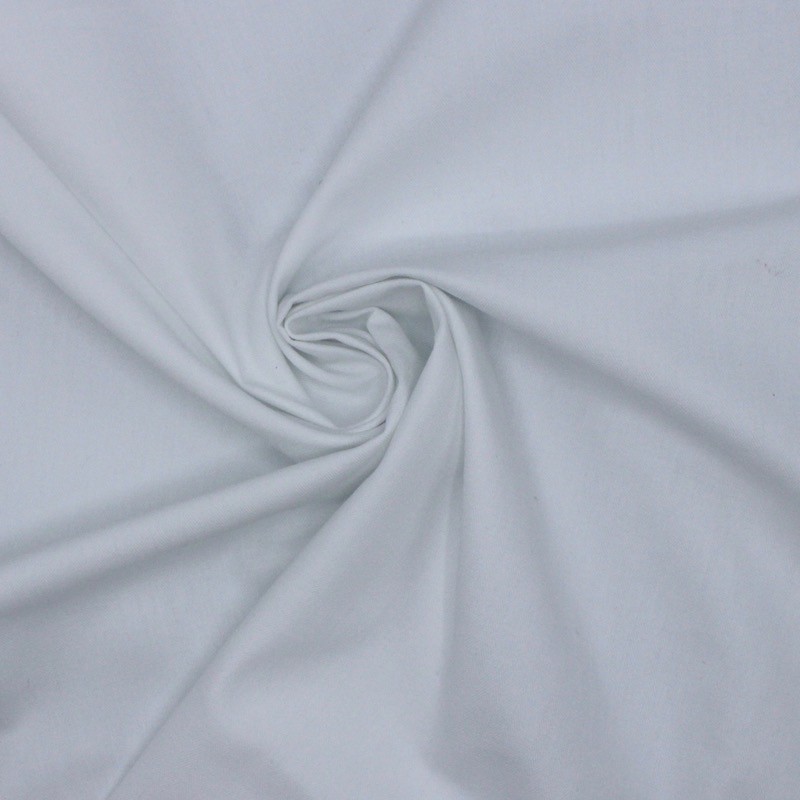 Cotton with herringbone pattern - white 