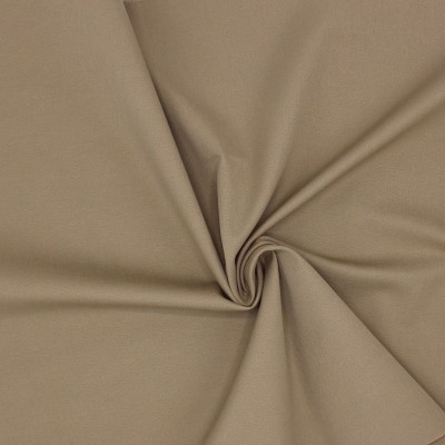 Beige cotton and elasthanne fabric