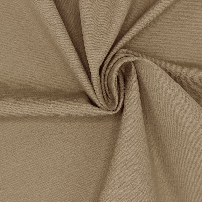 Beige cotton and elasthanne fabric