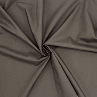 Cotton poplin fabric - plain brown 