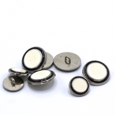 Metal button - silver