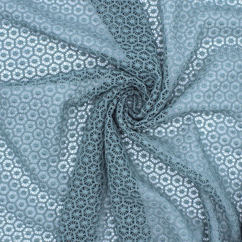 Grey guipure 2024 lace fabric