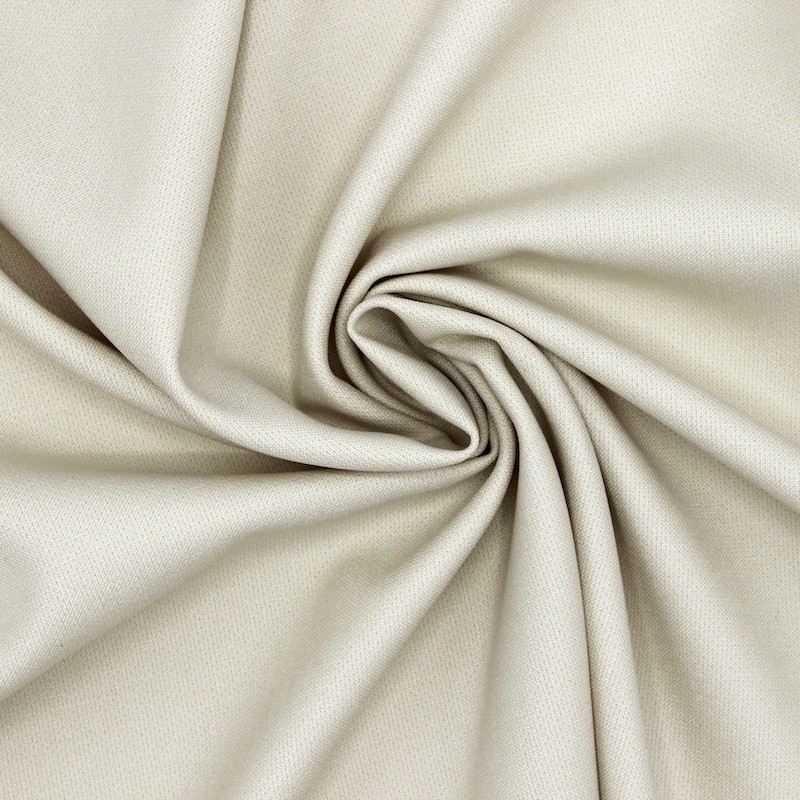 Stof in polyester en viscose - beige