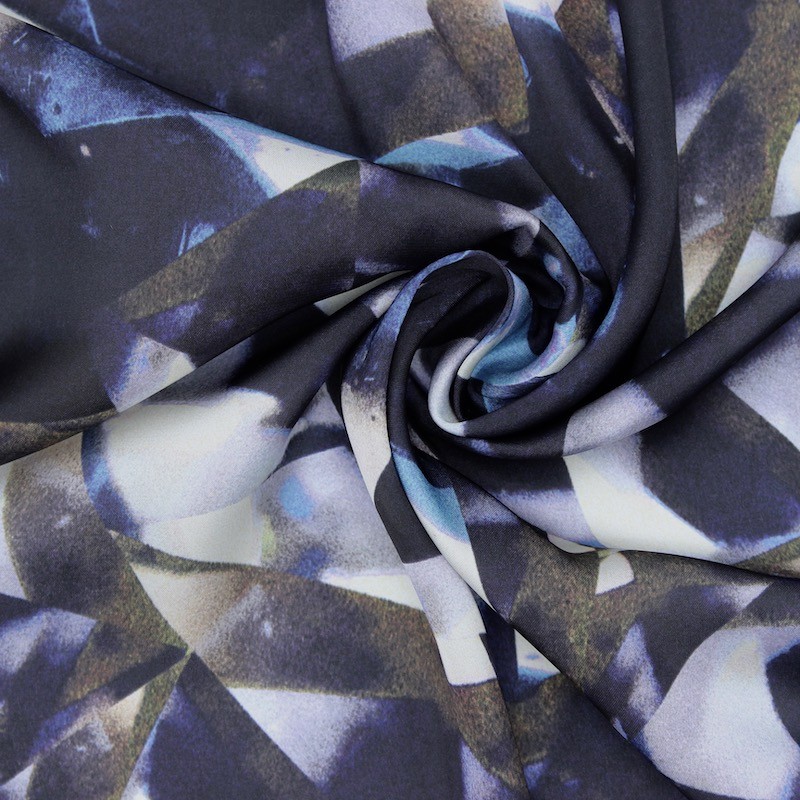 Satin polyester with digital print