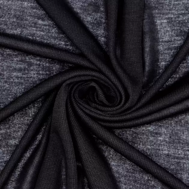 tissu côtelé en jersey - noir