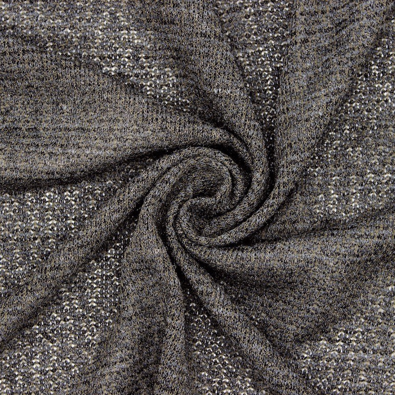 Marbled knit fabric - grey and taupe 