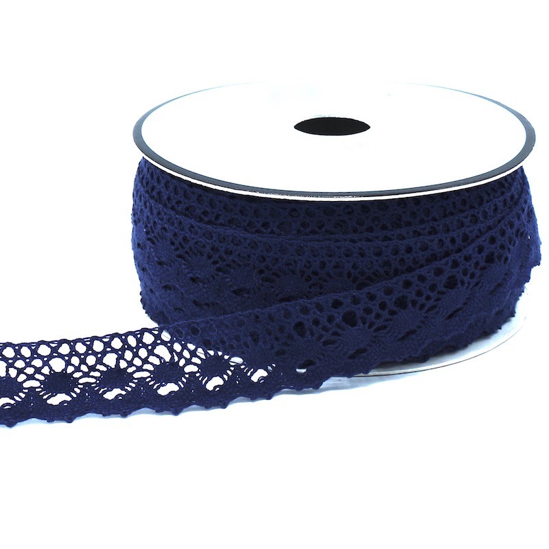 Lace ribbon - navy blue