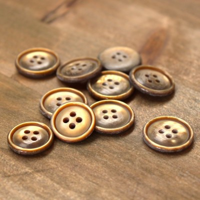 Button with metal aspect - gold 