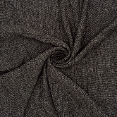 Tissu polyester aspect froissé gris