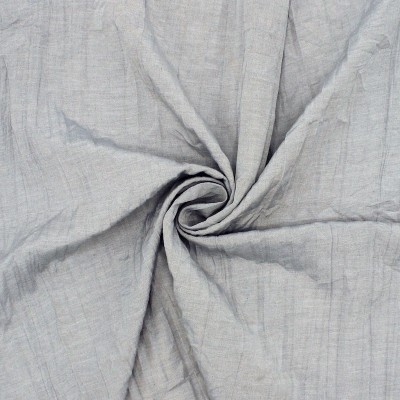 Tissu polyester gris aspect froissé