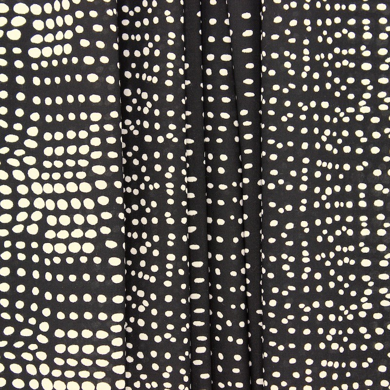 Fabric in cotton and viscose with dots