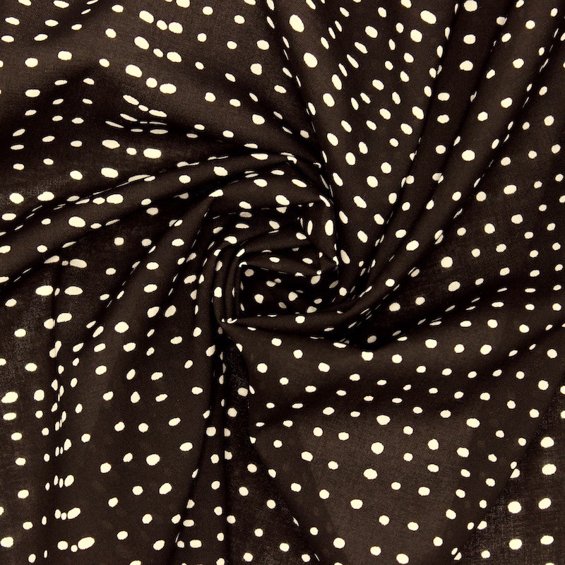 Fabric in polyester - black and white 