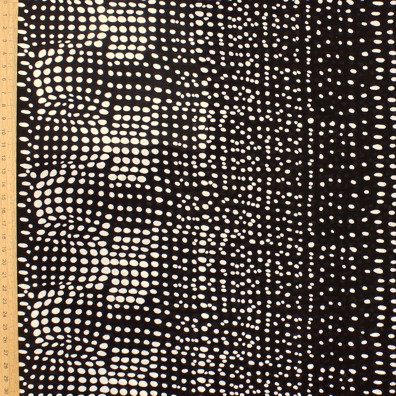 Fabric in cotton and viscose with dots