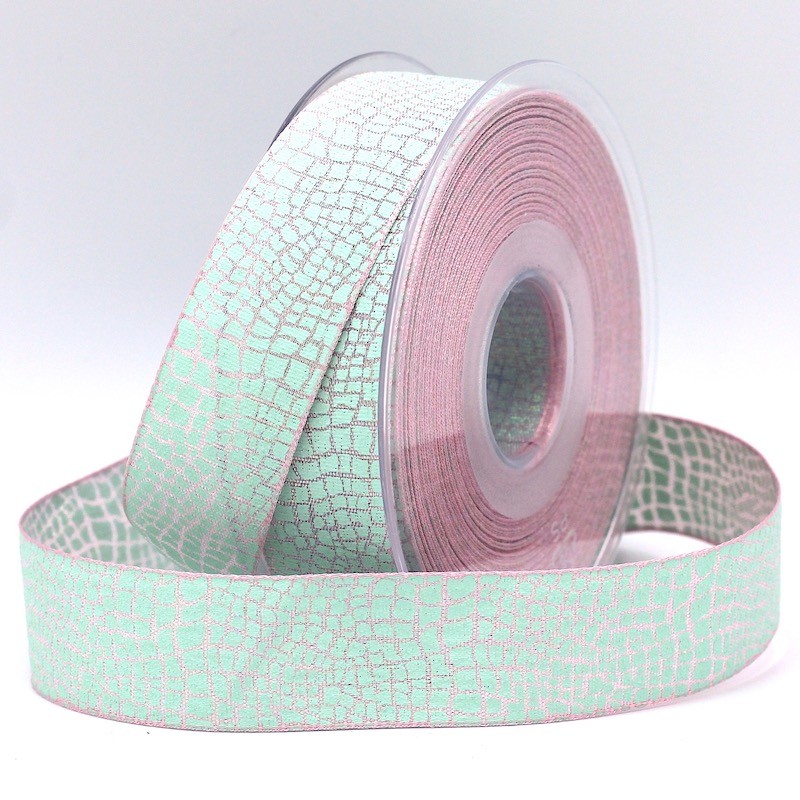 Fantasy ribbon with scales - nile green