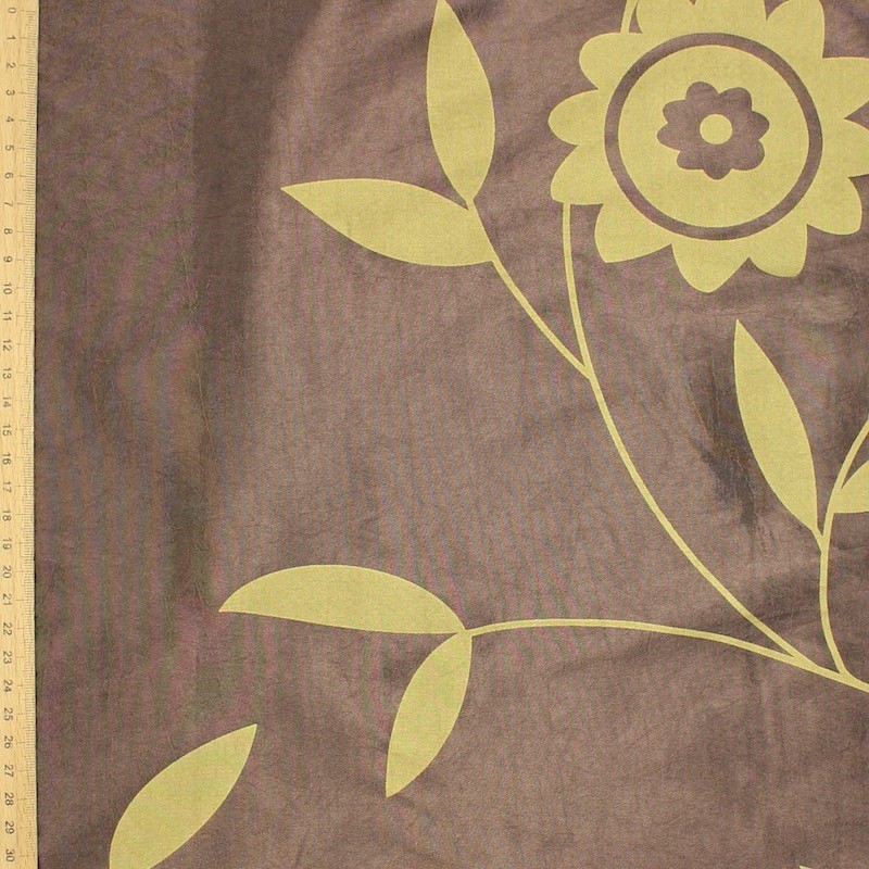 Cloth of 3m printed taffeta - brown background