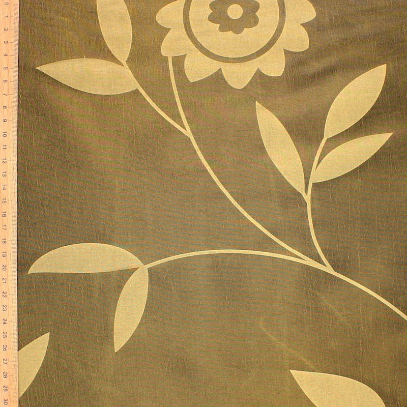 Cloth of 3m Printed taffeta - golden green