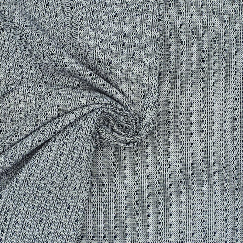 Jacquard 100% coton bleu jean's