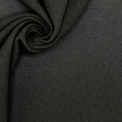 Extensible structured polyester fabric - black