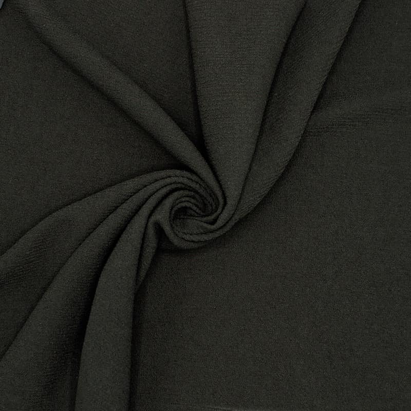 Extensible structured polyester fabric - black