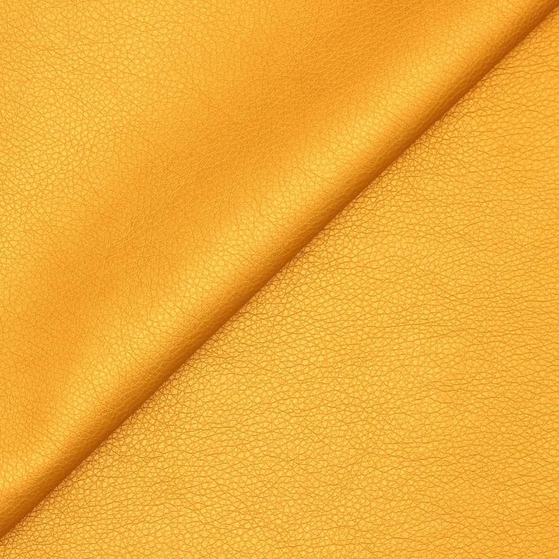 Faux leather satined mustard yellow