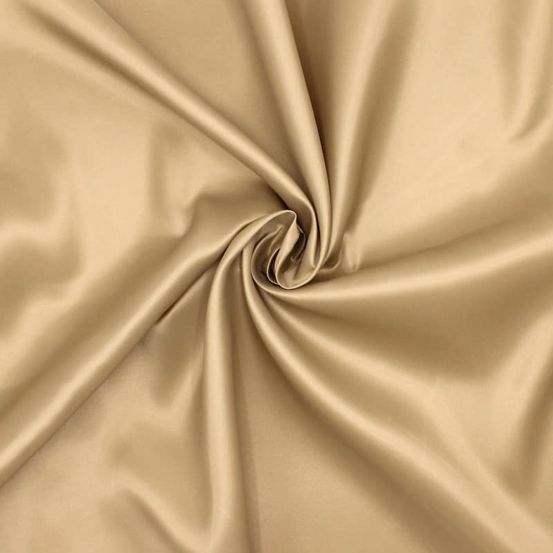 Satin lining fabric 100% polyester - beige