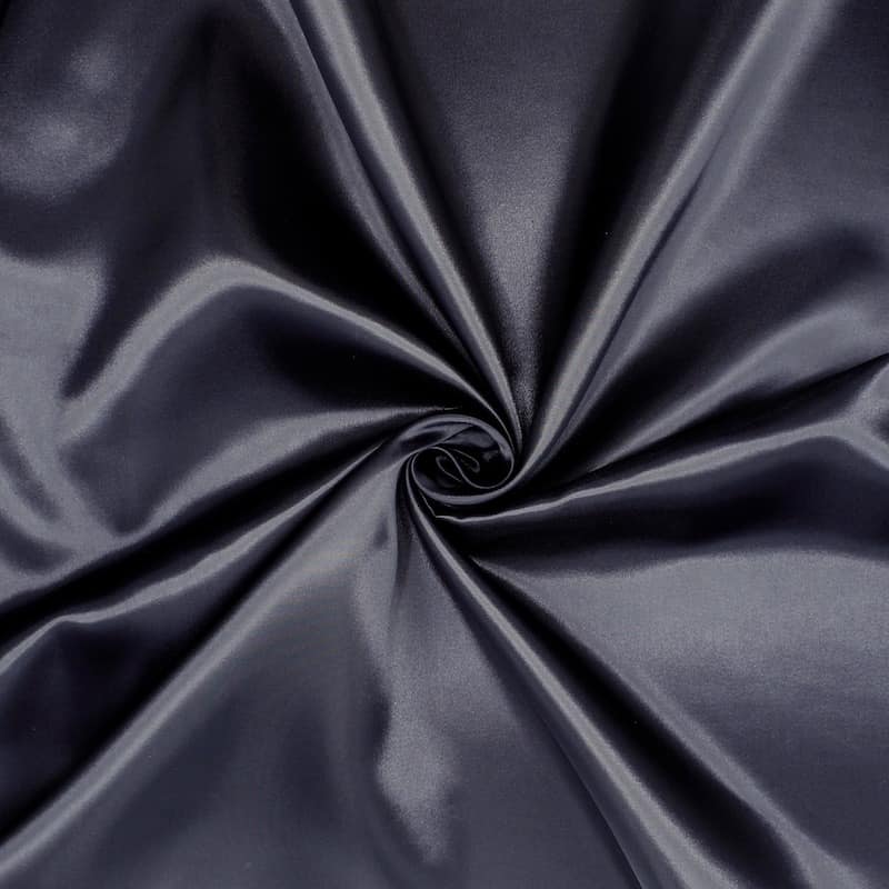 Doublure satin 100% polyester bleu nuit