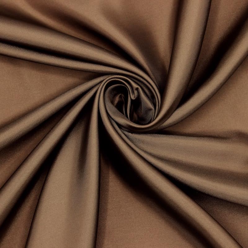 100% polyester lining fabric - chocolat