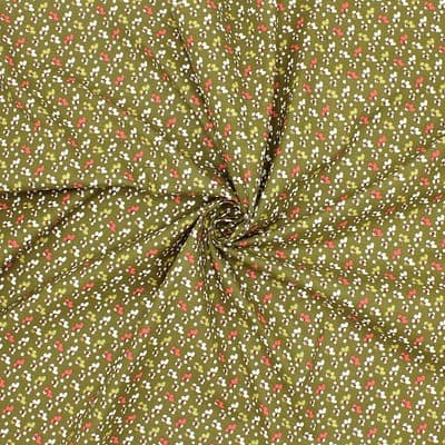 Cotton with pattern - khaki background