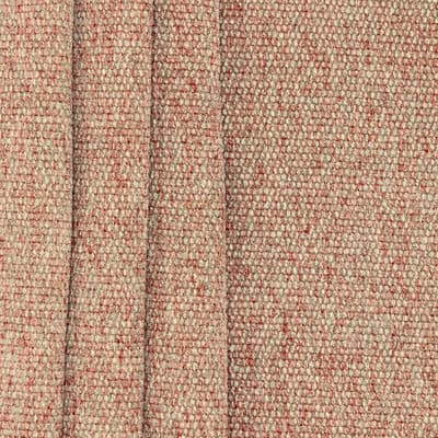 Fabric with thick linen aspect - beige and red