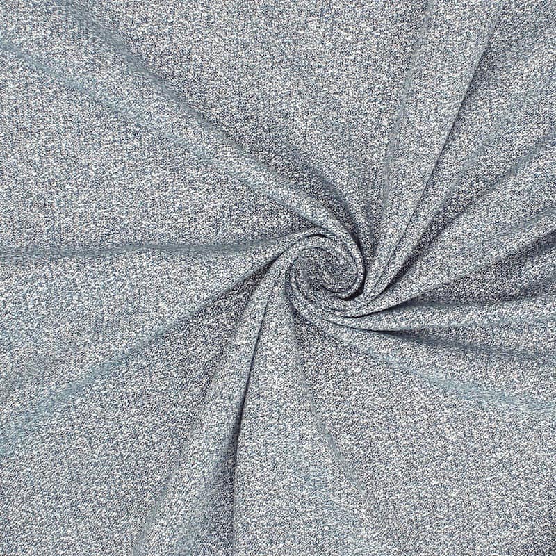 Apparel fabric with golden thread - blue