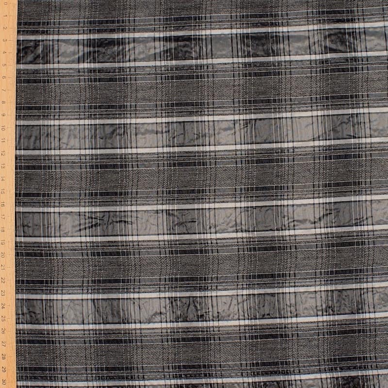 Checkerd apparel fabric - grey