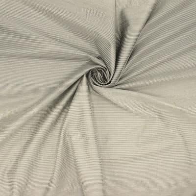 Striped polyester fabric - grey