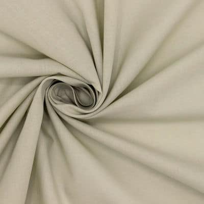 Tissu en coton aspect voile beige