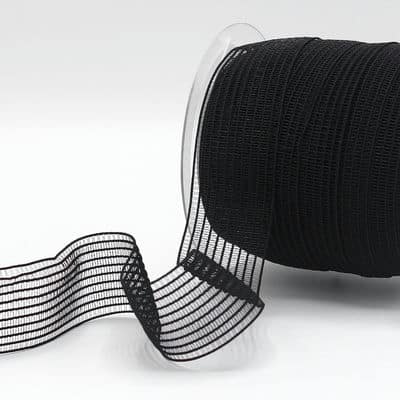 Grille élastique noire pour lingerie