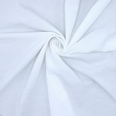 Fabric in cotton and polyester - white