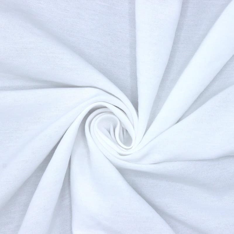 Fabric in cotton and polyester - white