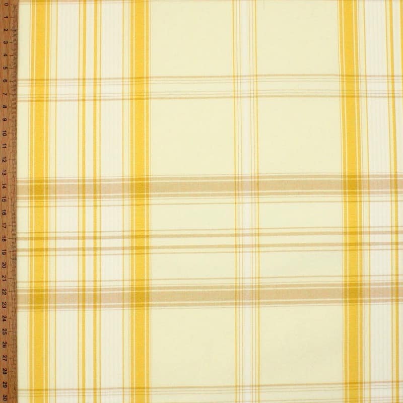 Cloth of 3m Checkered upholstery fabric - yellow