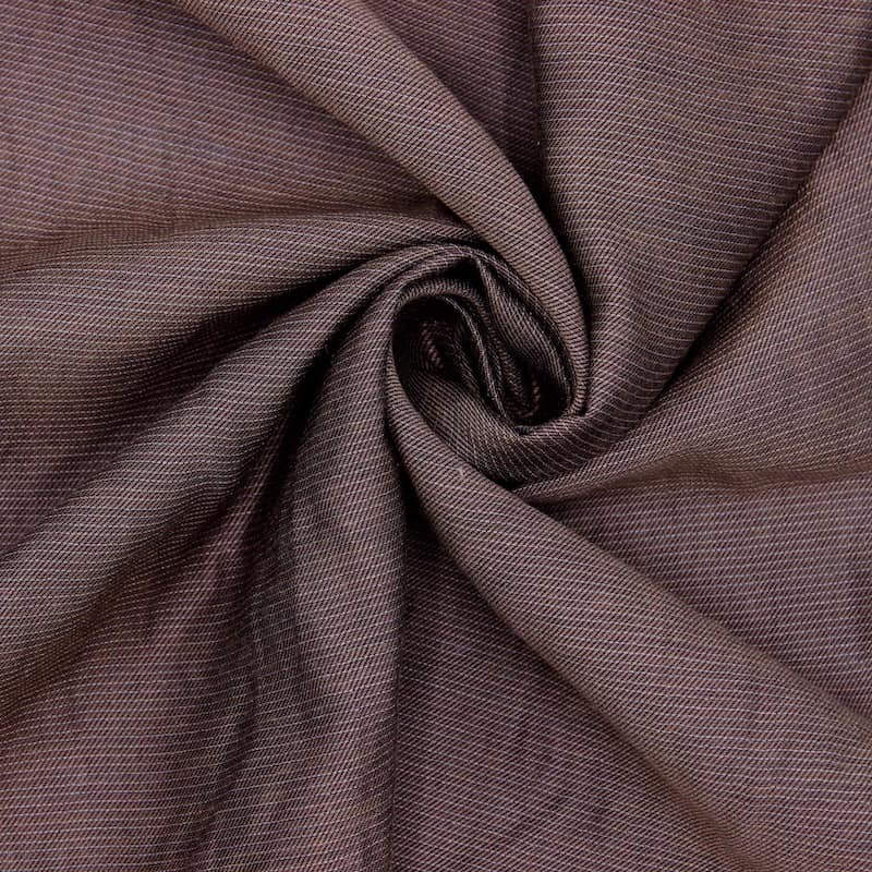 Apparel fabric with thin stripes - brown