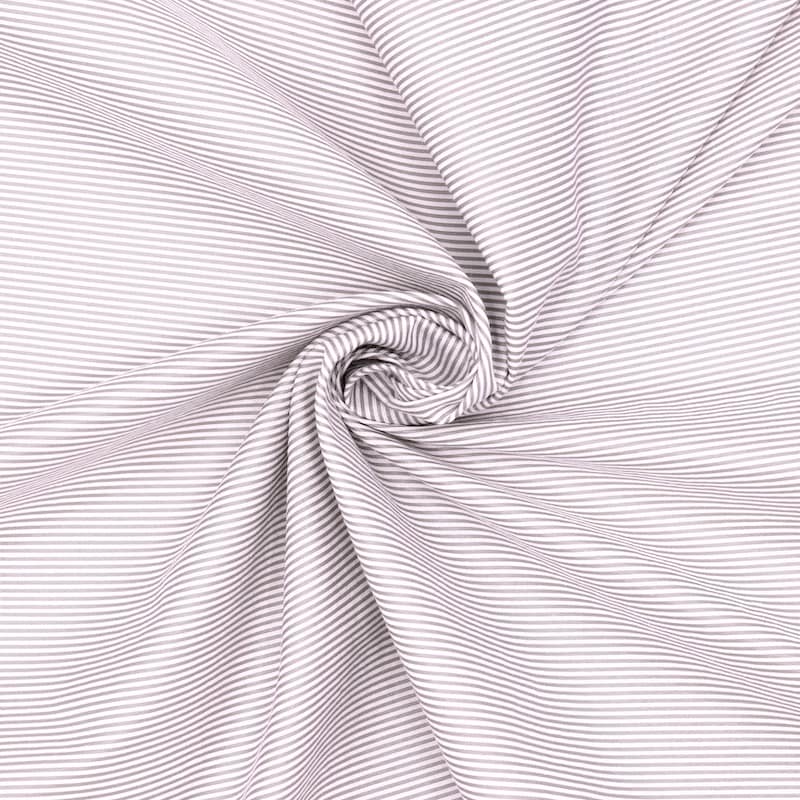 Apparel fabric with thin stripes - beige