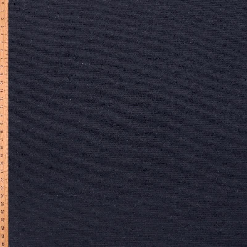 Apparel fabric with thin stripes - navy blue