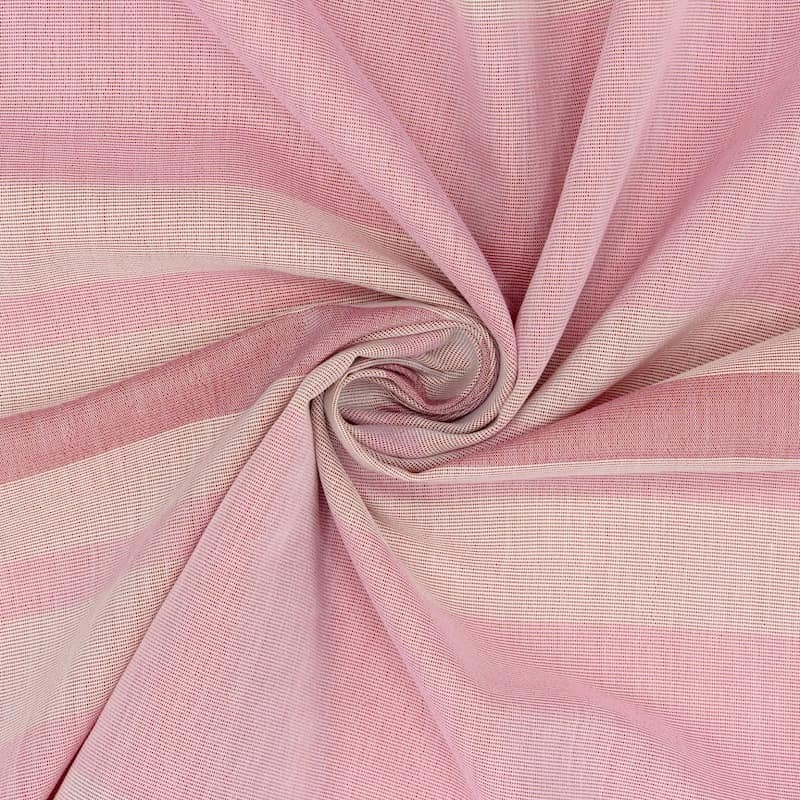 Striped apparel fabric - pink