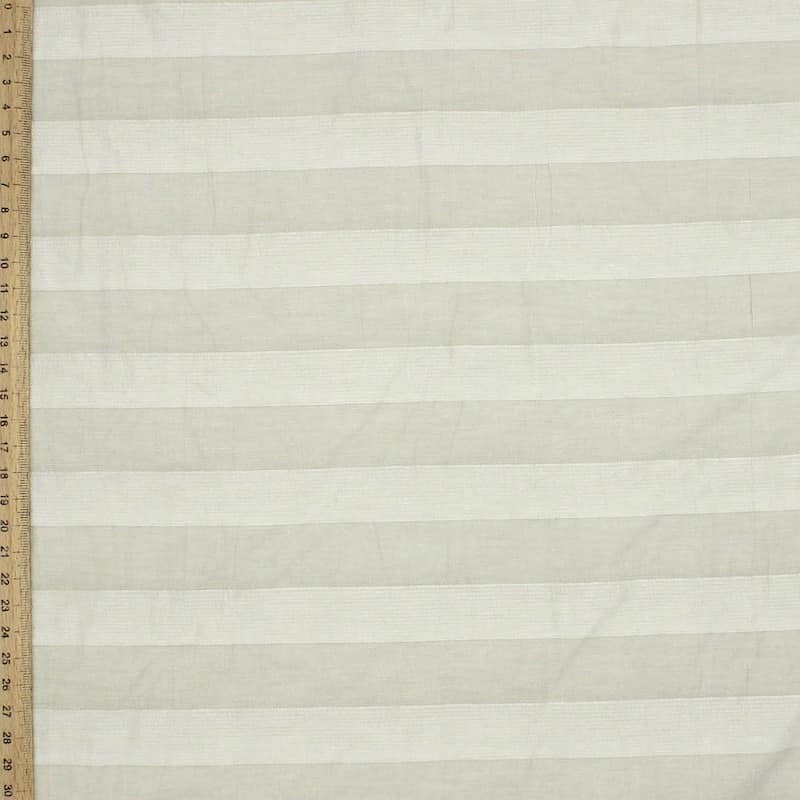 Striped viscose fabric - beige