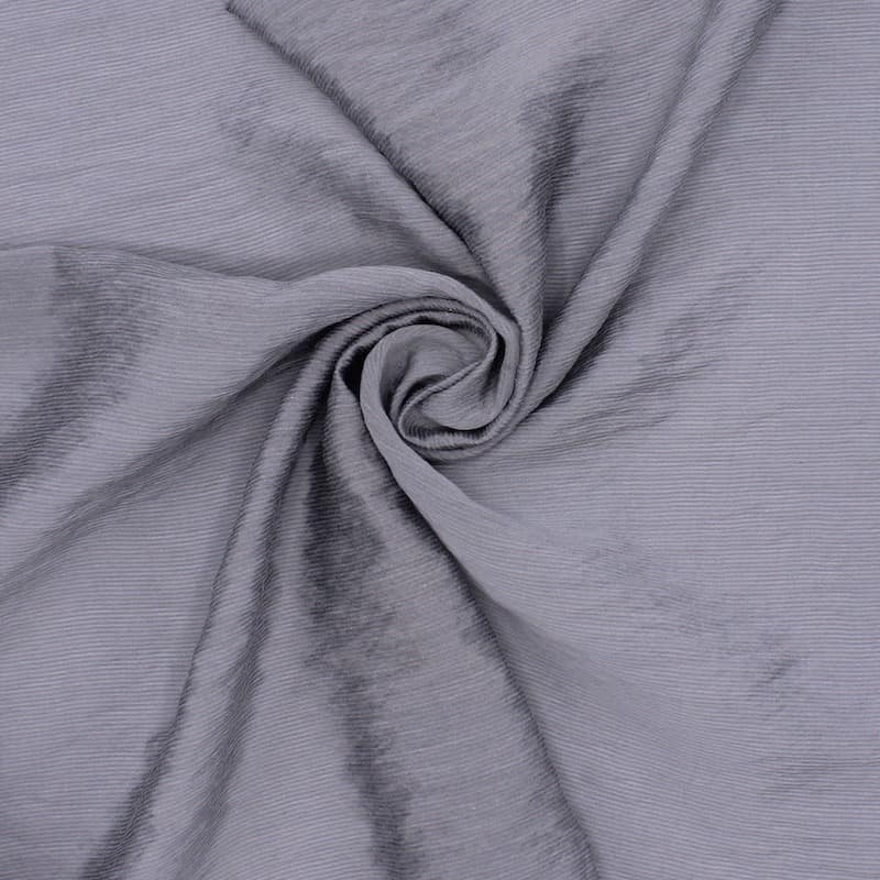 Striped viscose fabric - grey