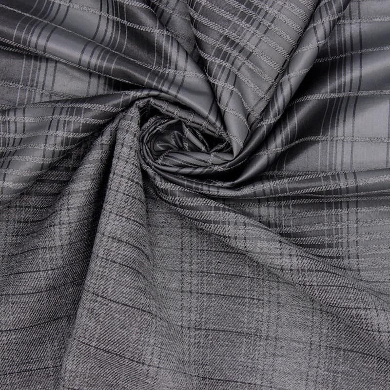 Striped apparel fabric - grey