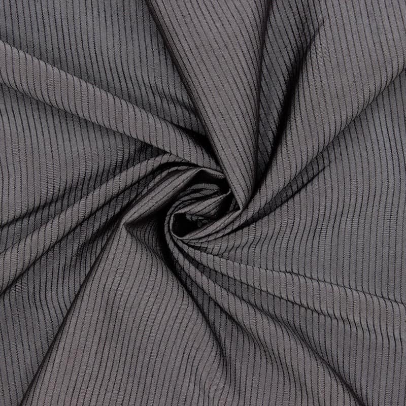 Striped apparel fabric - grey