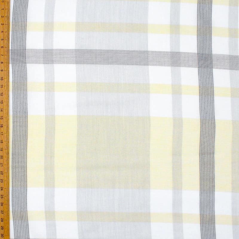 Checkered apparel fabric - beige