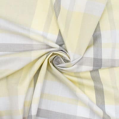 Checkered apparel fabric - beige